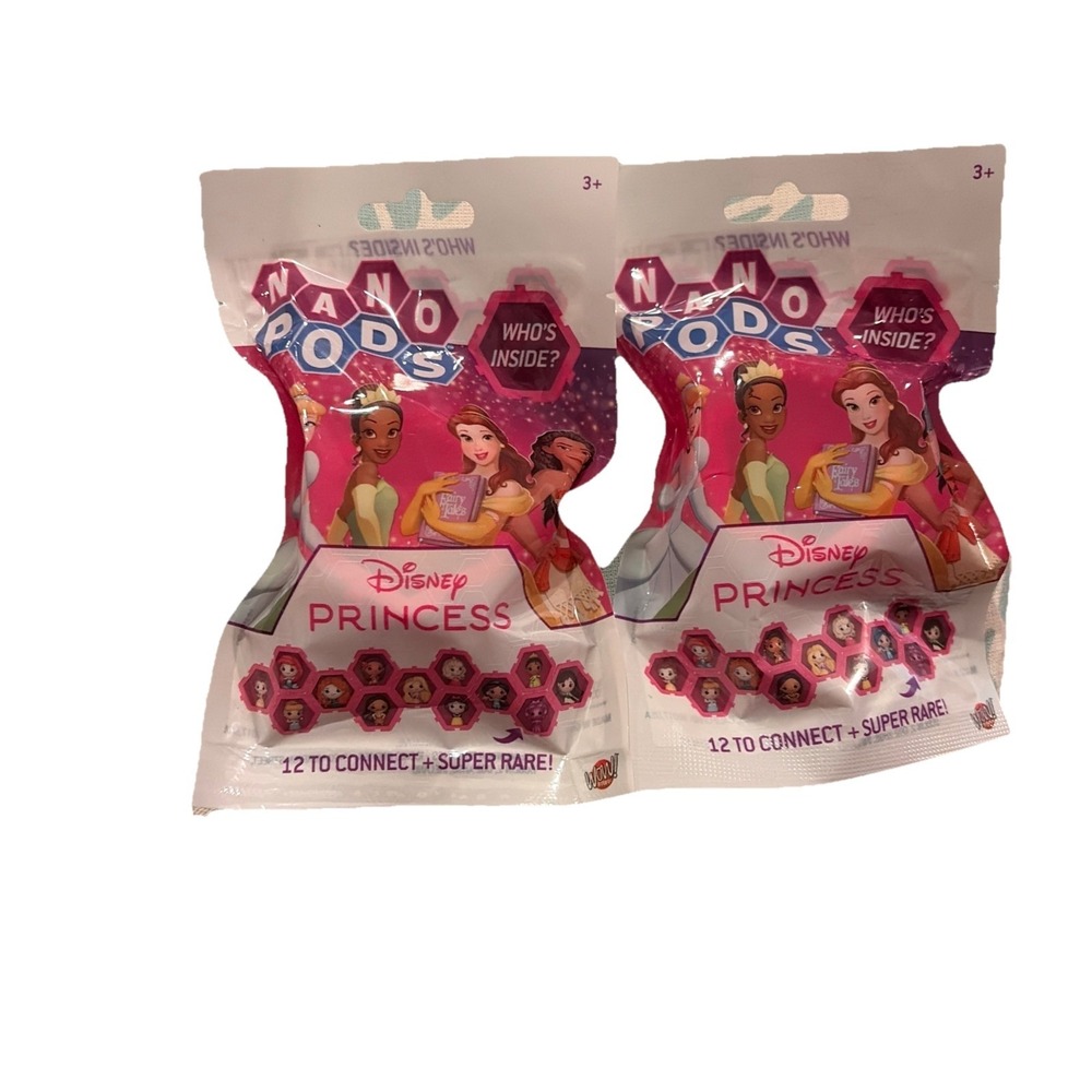 Disney Princess Nano Pods Blind Bag Mystery Collectible Figures Set of 2 New